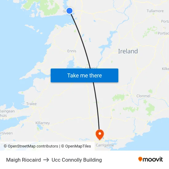 Maigh Riocaird to Ucc Connolly Building map
