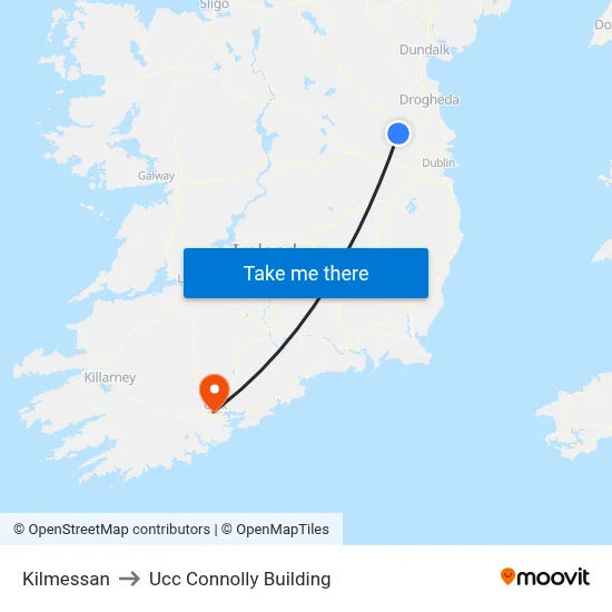 Kilmessan to Ucc Connolly Building map