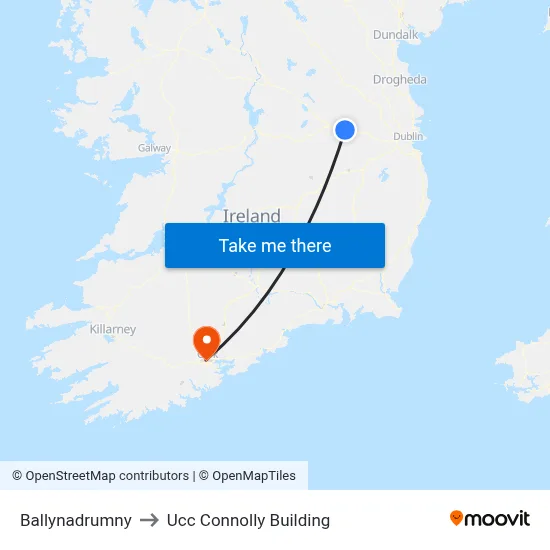 Ballynadrumny to Ucc Connolly Building map