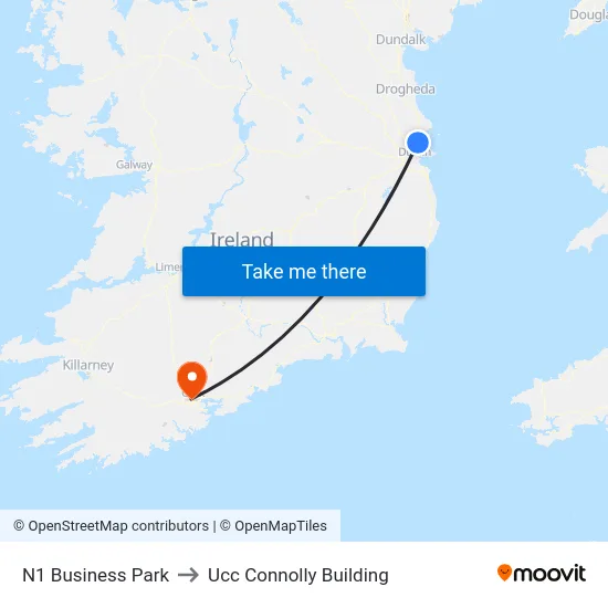 N1 Business Park to Ucc Connolly Building map