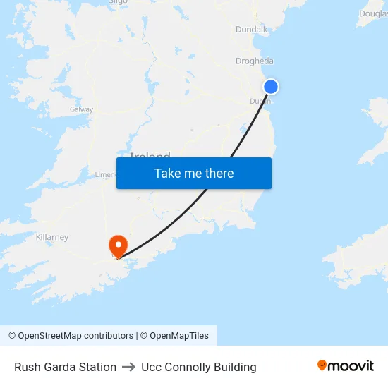Rush Garda Station to Ucc Connolly Building map