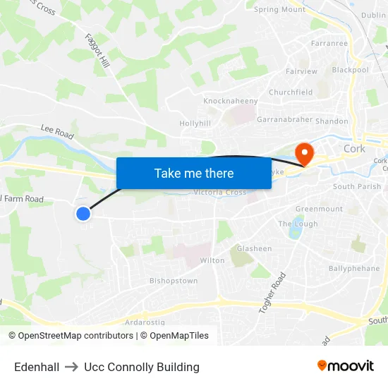 Edenhall to Ucc Connolly Building map
