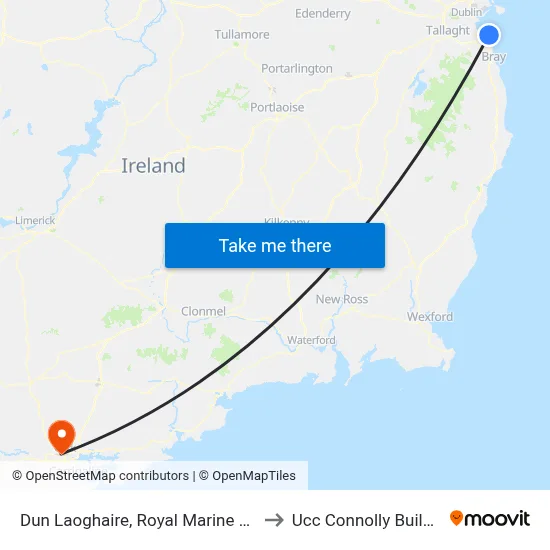 Dun Laoghaire, Royal Marine Road to Ucc Connolly Building map