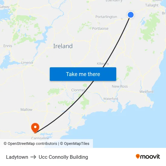 Ladytown to Ucc Connolly Building map