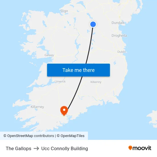 The Gallops to Ucc Connolly Building map