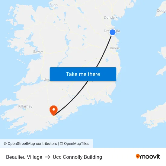 Beaulieu Village to Ucc Connolly Building map