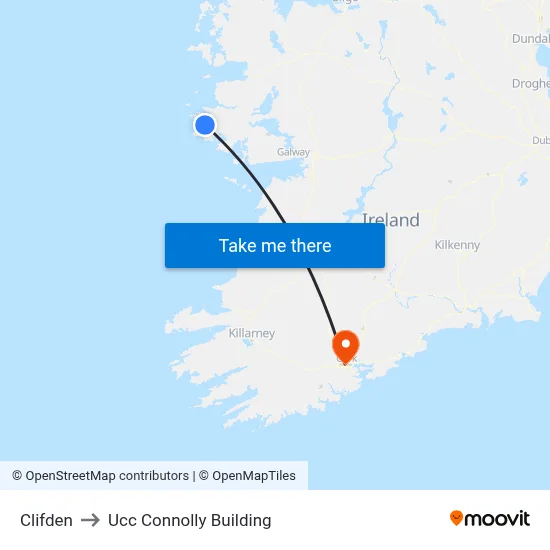 Clifden to Ucc Connolly Building map