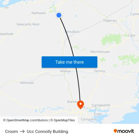 Croom to Ucc Connolly Building map