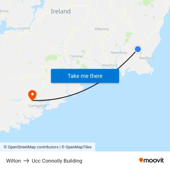 Wilton to Ucc Connolly Building map