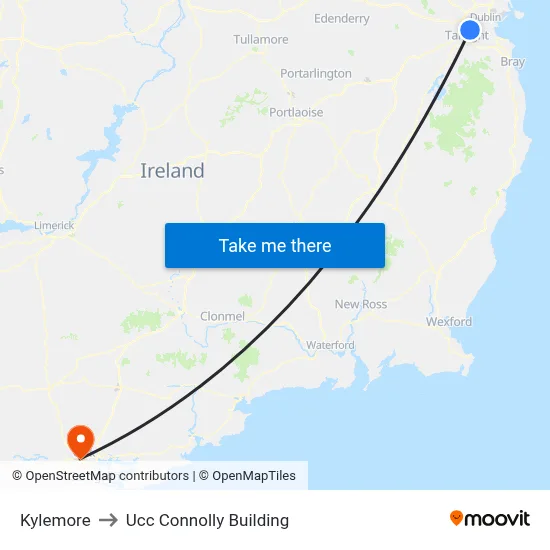 Kylemore to Ucc Connolly Building map