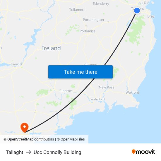 Tallaght to Ucc Connolly Building map