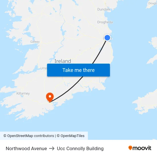 Northwood Avenue to Ucc Connolly Building map