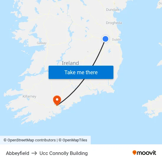 Abbeyfield to Ucc Connolly Building map