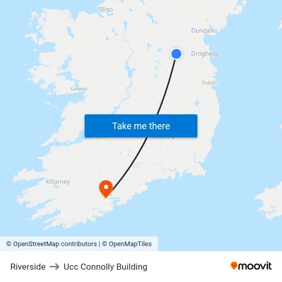 Riverside to Ucc Connolly Building map