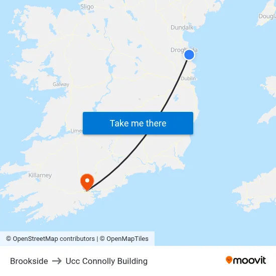 Brookside to Ucc Connolly Building map