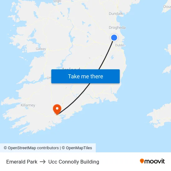Emerald Park to Ucc Connolly Building map