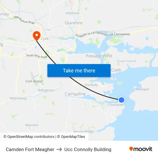 Camden Fort Meagher to Ucc Connolly Building map