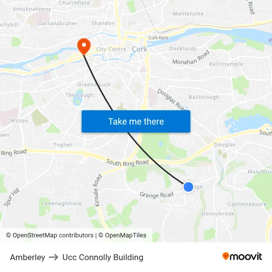 Amberley to Ucc Connolly Building map