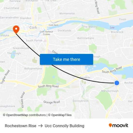 Rochestown Rise to Ucc Connolly Building map