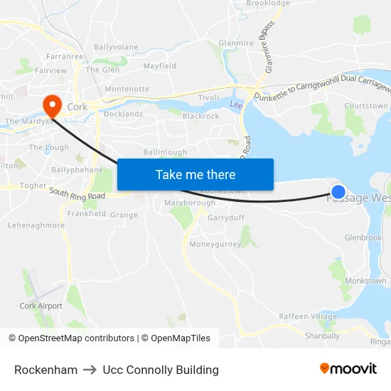 Rockenham to Ucc Connolly Building map