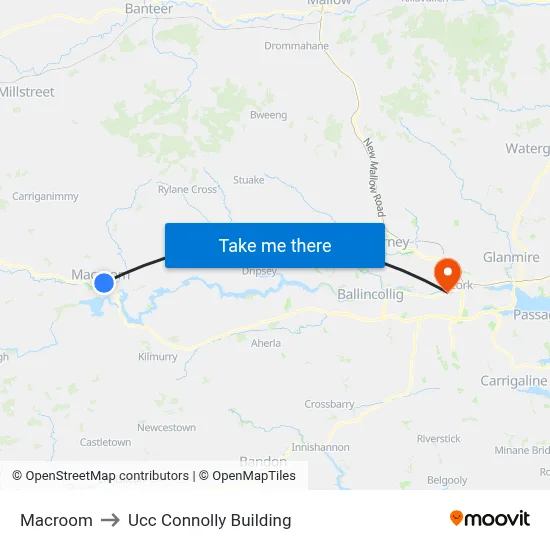 Macroom to Ucc Connolly Building map