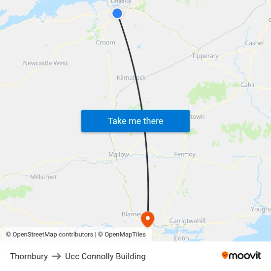 Thornbury to Ucc Connolly Building map