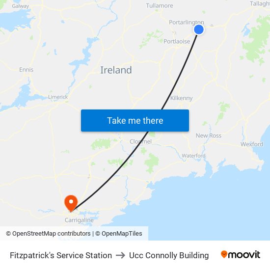 Fitzpatrick's Service Station to Ucc Connolly Building map