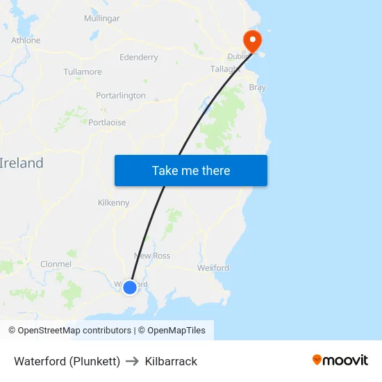 Waterford (Plunkett) to Kilbarrack map