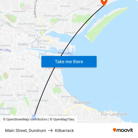Main Street, Dundrum to Kilbarrack map