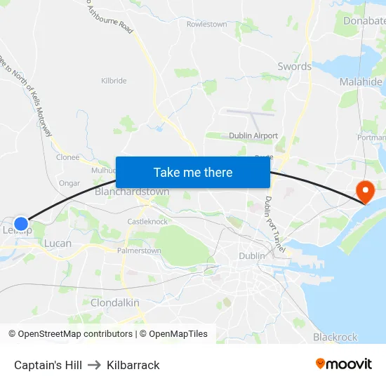 Captain's Hill to Kilbarrack map