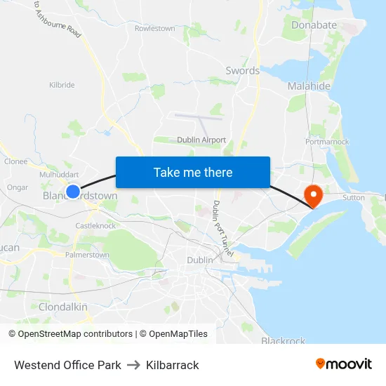 Westend Office Park to Kilbarrack map