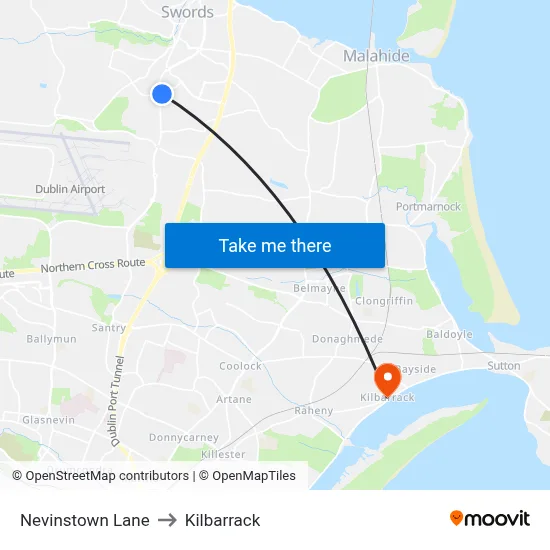 Nevinstown Lane to Kilbarrack map