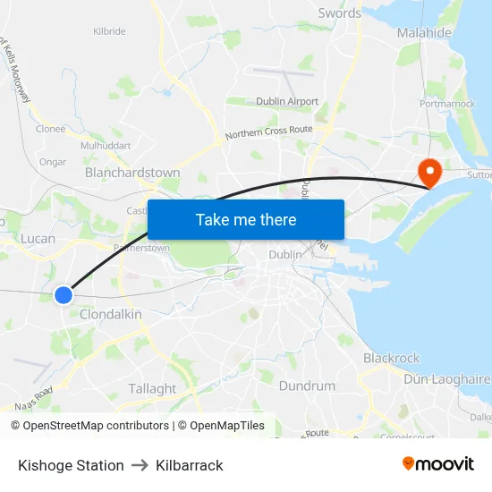 Kishoge Station to Kilbarrack map