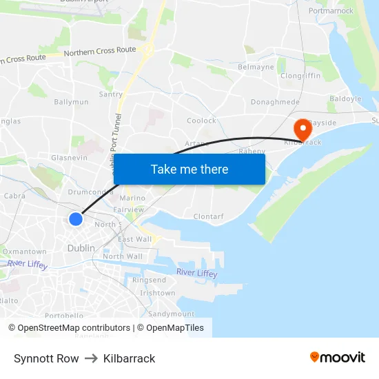 Synnott Row to Kilbarrack map