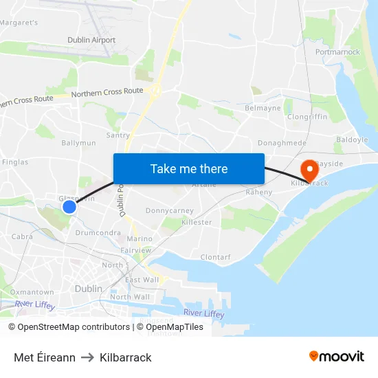Met Éireann to Kilbarrack map