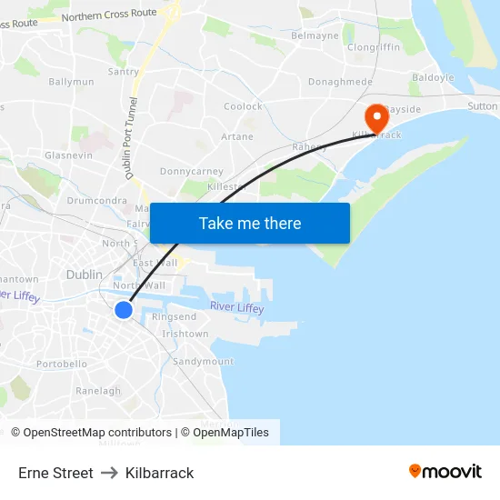 Erne Street to Kilbarrack map