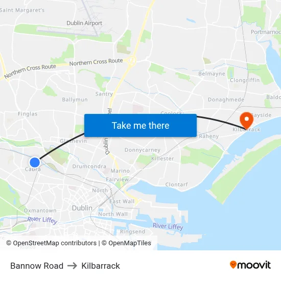 Bannow Road to Kilbarrack map