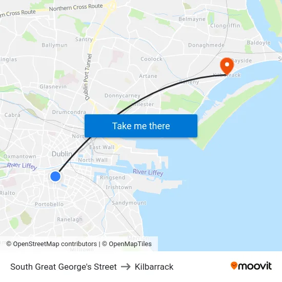 South Great George's Street to Kilbarrack map