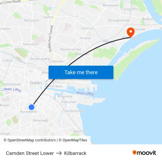 Camden Street Lower to Kilbarrack map