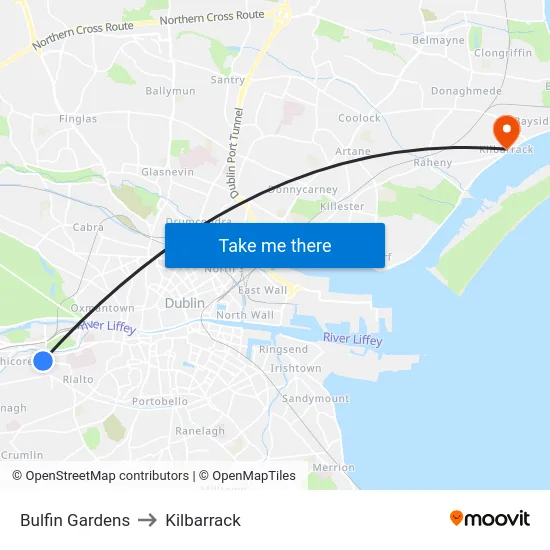 Bulfin Gardens to Kilbarrack map