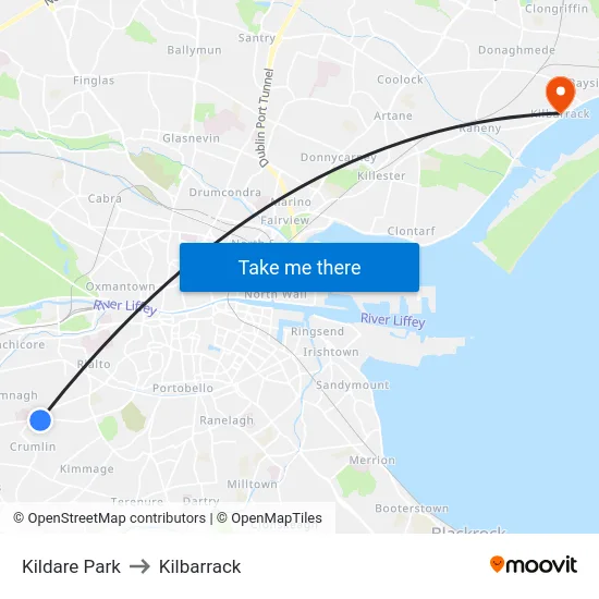 Kildare Park to Kilbarrack map