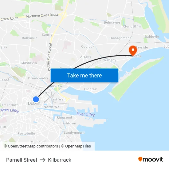 Parnell Street to Kilbarrack map