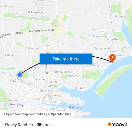 Slaney Road to Kilbarrack map