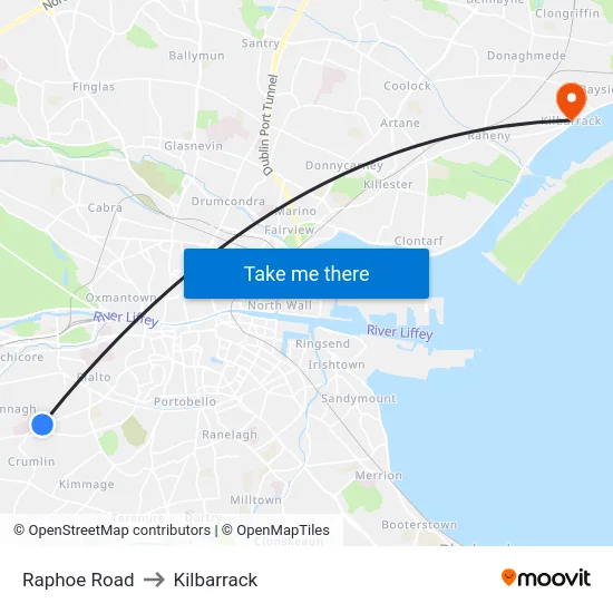 Raphoe Road to Kilbarrack map