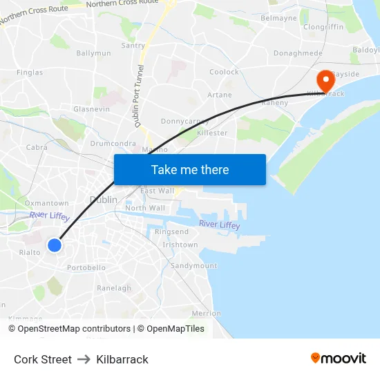 Cork Street to Kilbarrack map