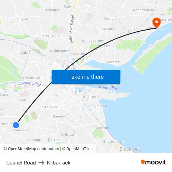 Cashel Road to Kilbarrack map