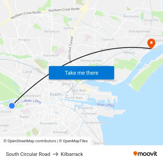 South Circular Road to Kilbarrack map