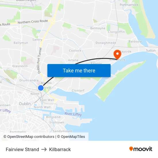 Fairview Strand to Kilbarrack map