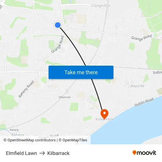 Elmfield Lawn to Kilbarrack map