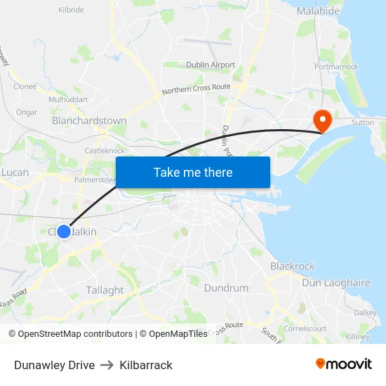 Dunawley Drive to Kilbarrack map